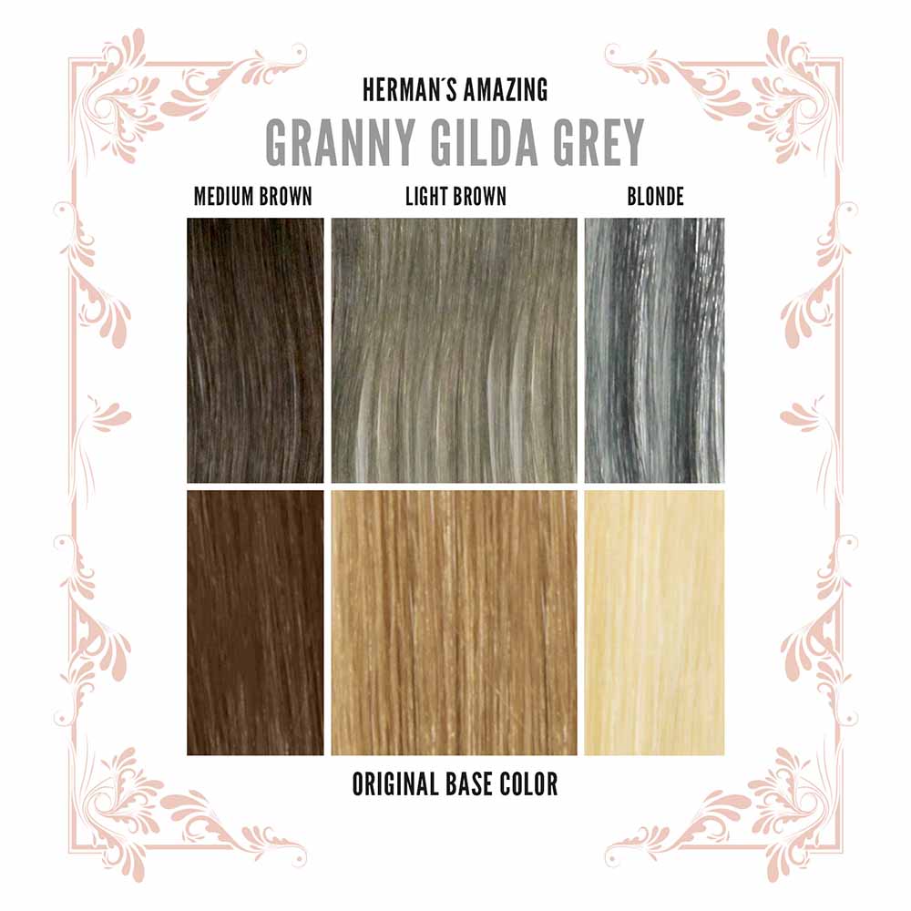 Hermans Amazing Haircolor - Gilda Granny Grey Semi permanent hair dye - Grey
